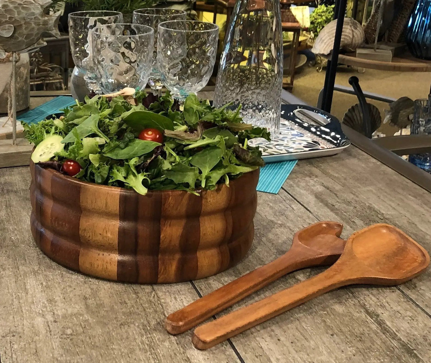 Extra Large Salad Bowl with Servers - 330C3 - Tampa Home & Garden Store