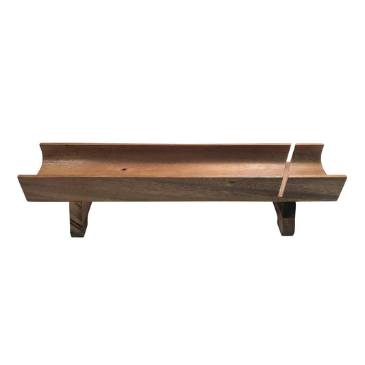 French bread tray raised acacia wood Kalmar Home tabletop on Tampa Home & Garden Store