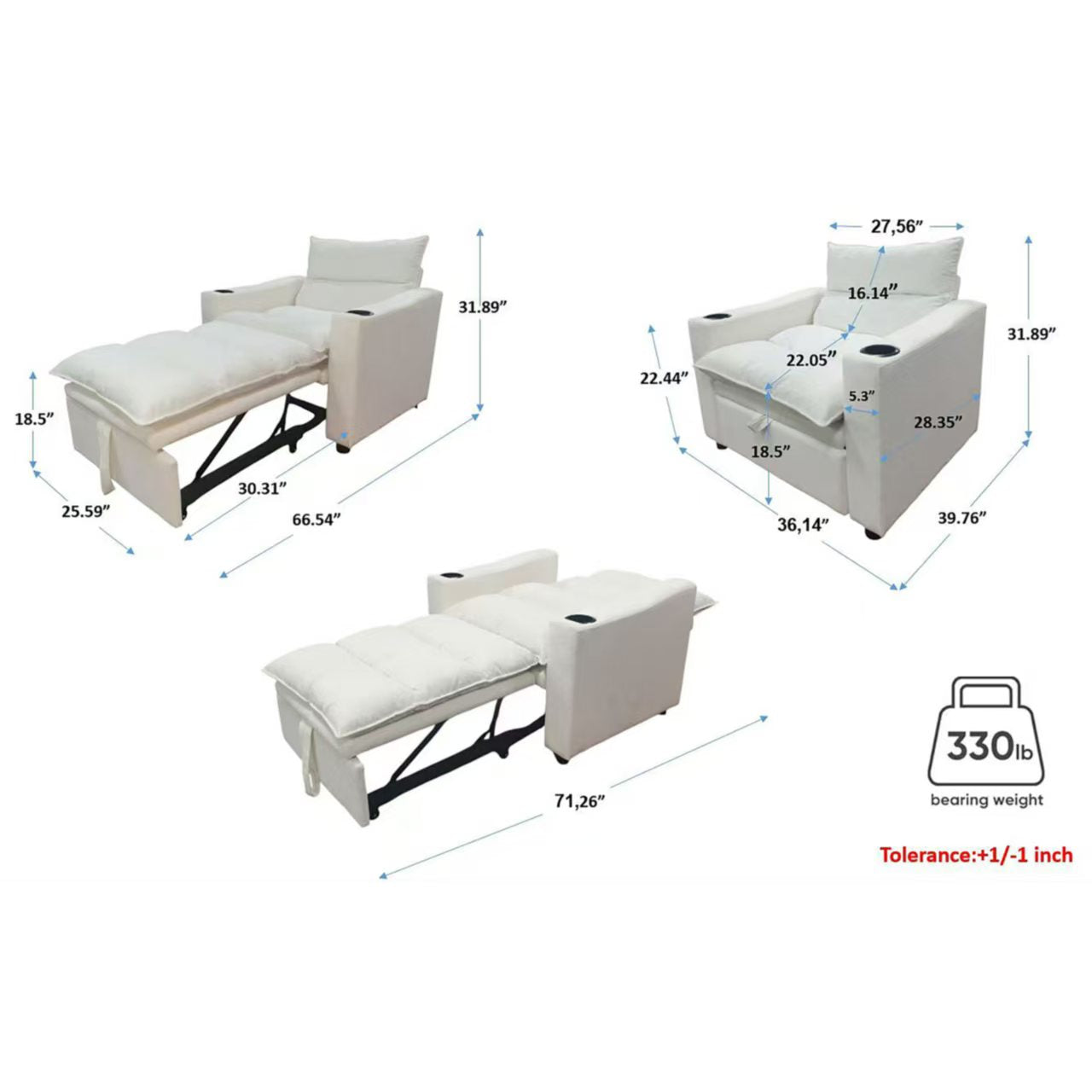 Versatile Convertible Sleeper Sofa and Chair