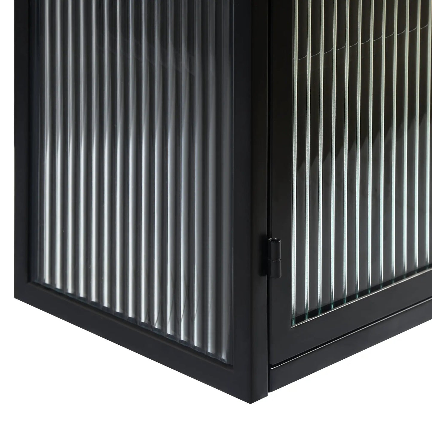 Black glass doors wall cabinet, three-tier storage by VIP Digital Presence on Tampa Home & Garden Store