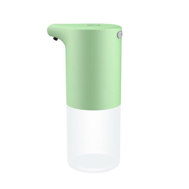 350ml automatic foaming soap dispenser with green top and clear bottle, touchless sensor on Tampa Home & Garden Store