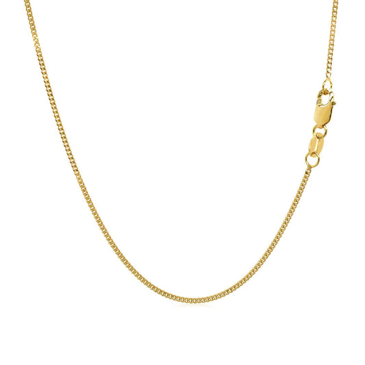 10k yellow gold gourmette chain necklace 1.0mm with lobster clasp on Tampa Home & Garden Store