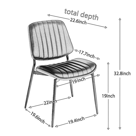 Two Piece Retro Faux Leather Dining Chairs set in gray with chrome legs by VIP Digital Presence on Tampa Home & Garden Store