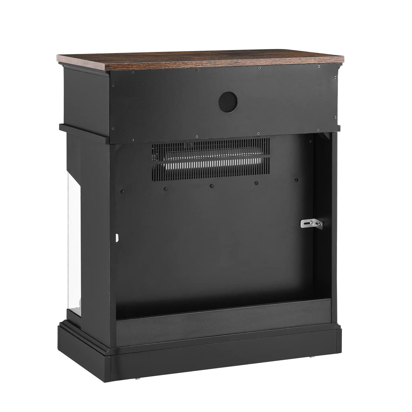 Mesa auxiliar de 25 pulgadas con chimenea eléctrica de cristal de 3 lados