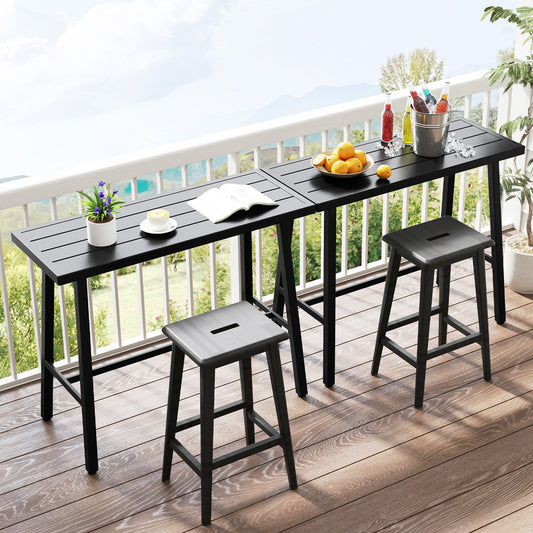 36 Inches Patio Counter Height Bar Table with Adjustable Foot Pads - Tampa Home & Garden Store