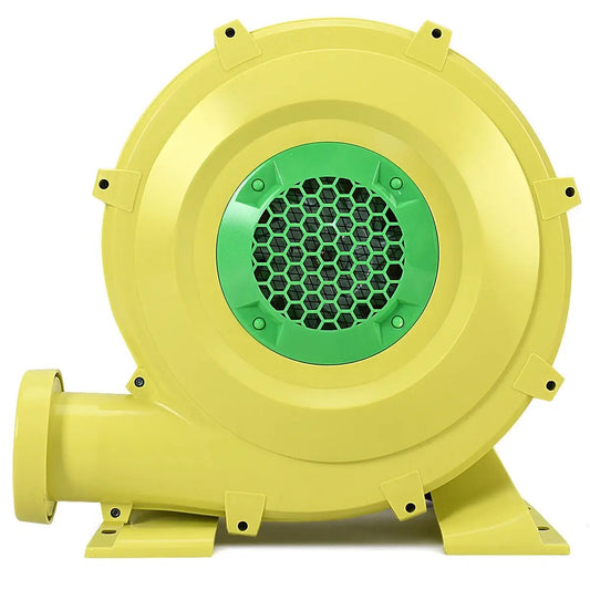 DirectDeals 735W 1.0 HP inflatable blower pump, yellow housing with green honeycomb grille on Tampa Home & Garden Store