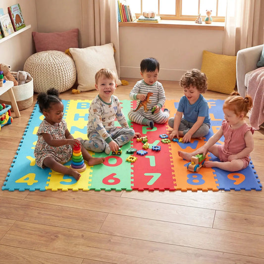 DirectDeals Interlocking Baby Alphabet Puzzle Tiles Set, multicolor foam floor tiles, 36-piece on Tampa Home & Garden Store