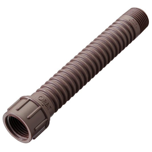 Multi-Flex Riser 6 in, 1/2 in FPT to MPT, Orbit Irrigation brown plastic on Tampa Home & Garden Store