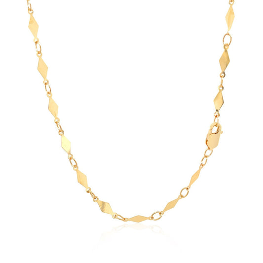 14K yellow gold polished diamond motif chain necklace 3.0mm by Bids.com on Tampa Home & Garden Store