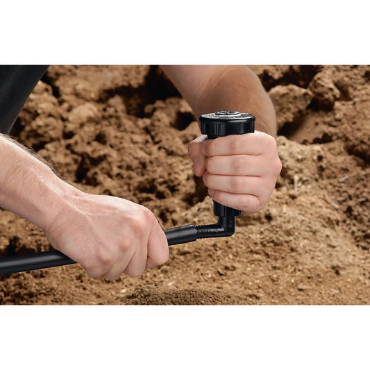 Half Inch Pro-Blend Flex Pipe 100 ft sprinkler riser; hands tighten connector on Tampa Home & Garden Store