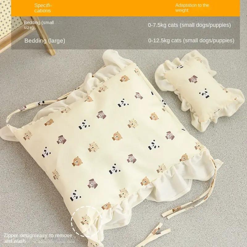 Cama para Gatos Cama Universal para Mascotas Nido para Mascotas Nido para Perros Cama Desmontable de Madera Maciza Cama Linda de Princesa para Gatitos Suministros para Mascotas