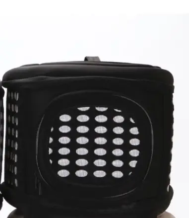 Foldable Pet Carrier Handbag in black with mesh vent panel for dogs and cats by Furr Baby Gifts on Tampa Home & Garden Store