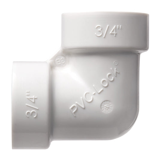 3/4" PVC-Lock Elbow 34774 - Tampa Home & Garden Store