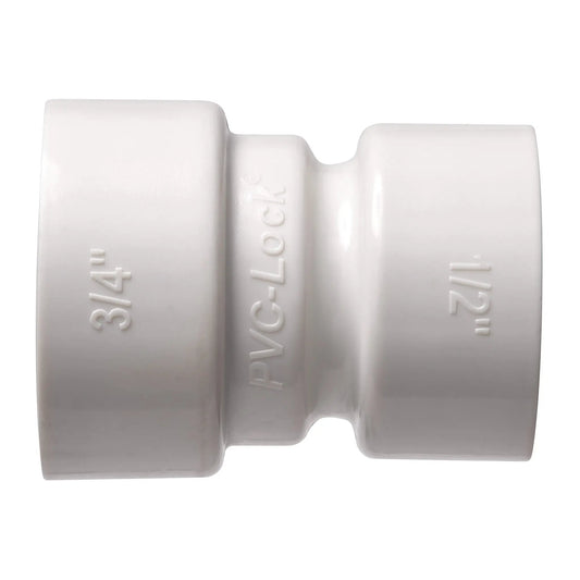 Orbit Irrigation PVC Lock Reducing Coupling 3/4 in x 1/2 in white on Tampa Home & Garden Store