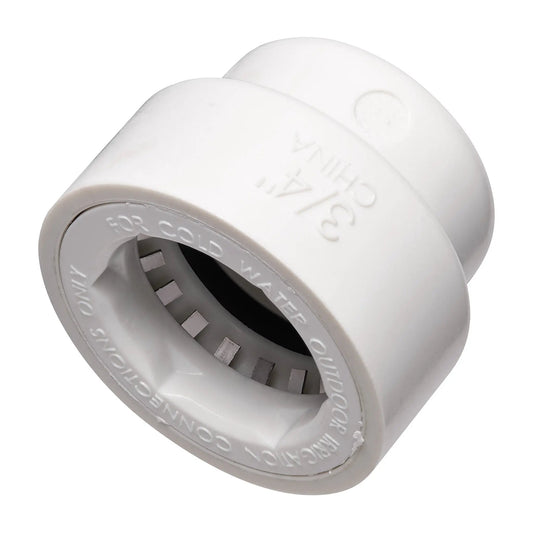 Three Quarter PVC Lock Cap for Irrigation white plastic cap Orbit Irrigation on Tampa Home & Garden Store
