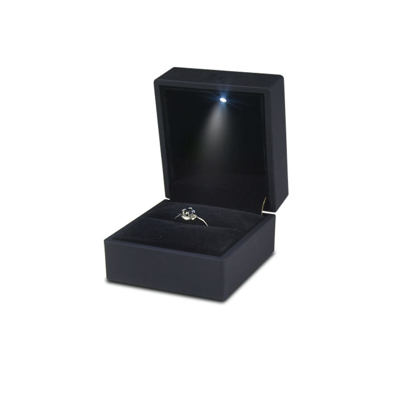 " Elegant LED Light Ring Box: Perfect for Engagement & Wedding Gifts - Keep Your Jewelry Safe & Secure! & Secure!"