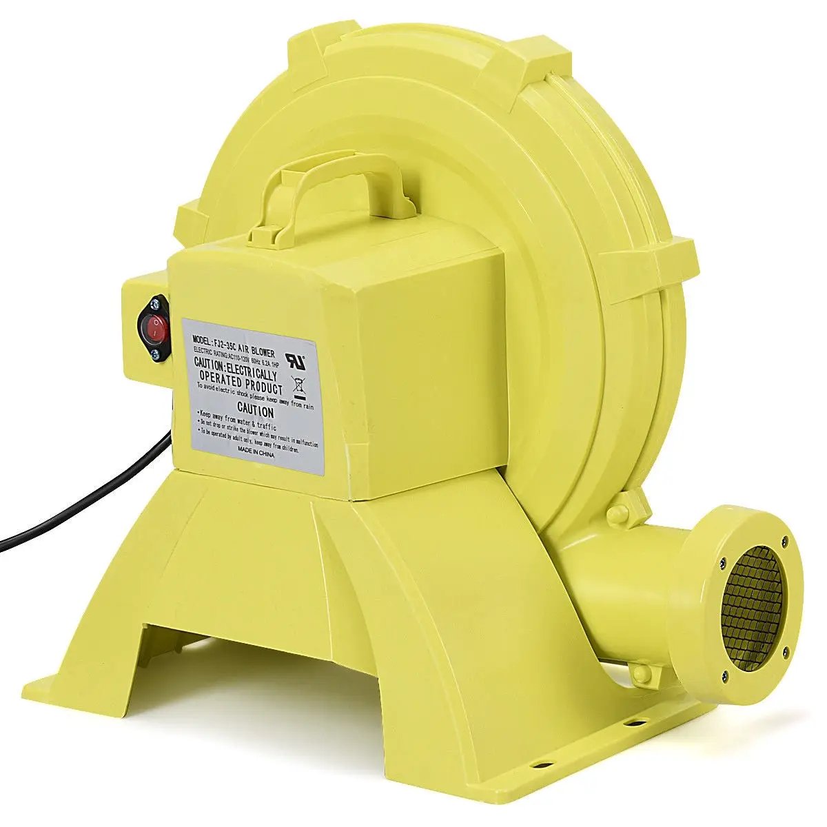 Air blower pump 735W 1.0HP for inflatables, DirectDeals yellow bounce house fan on Tampa Home & Garden Store