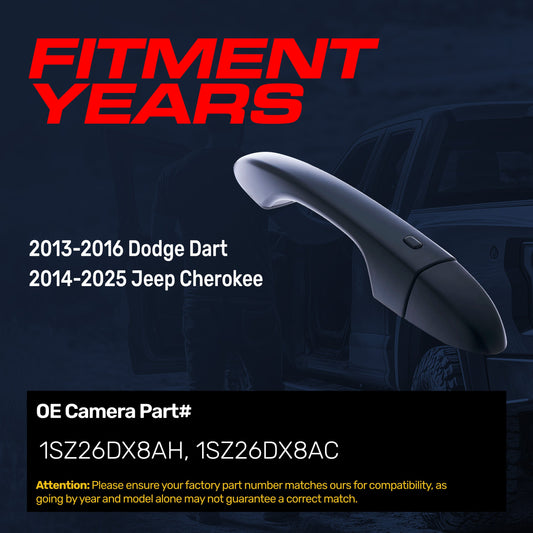 Exterior door handle black for Dodge Dart 2013-2016 & Jeep Cherokee 2014-2025 Master Tailgaters on Tampa Home & Garden Store