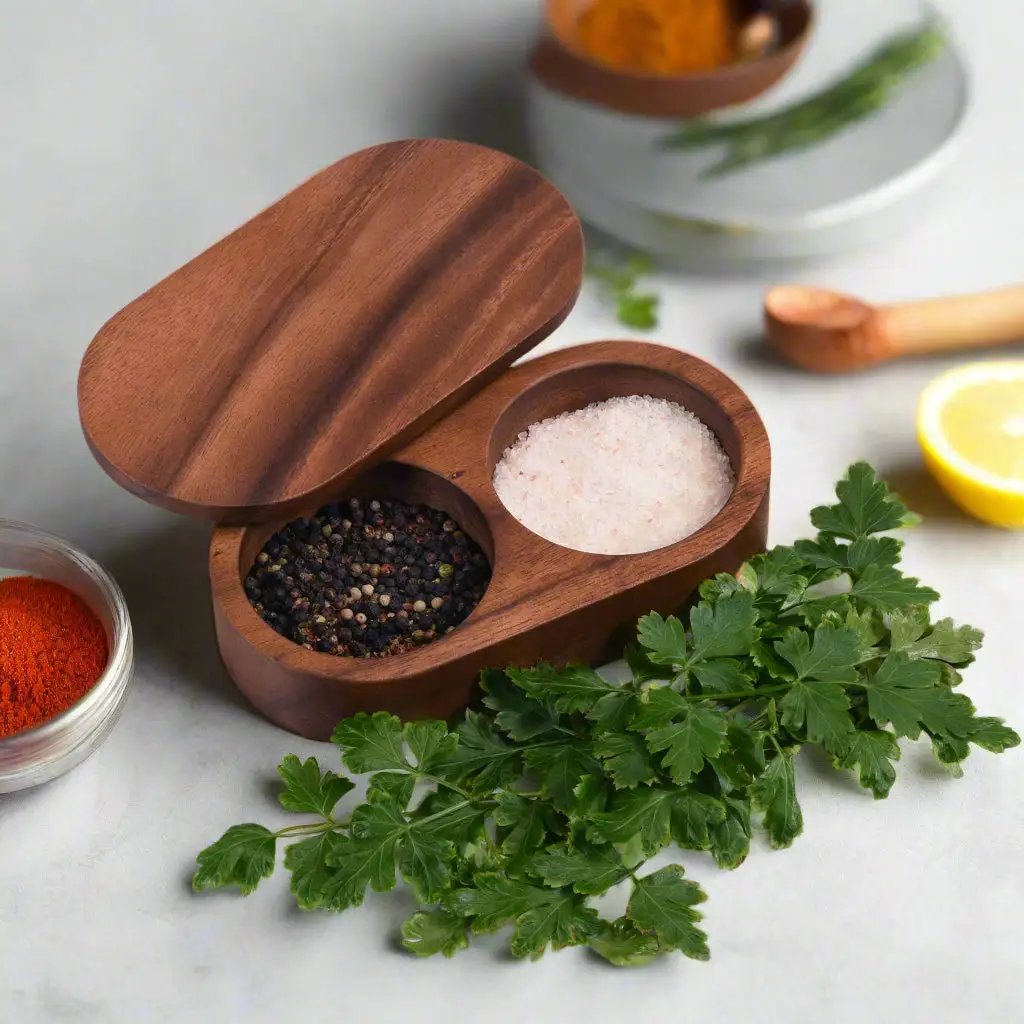 Salt & Pepper Pinch Pot w/ Cover - Tampa Home & Garden Store