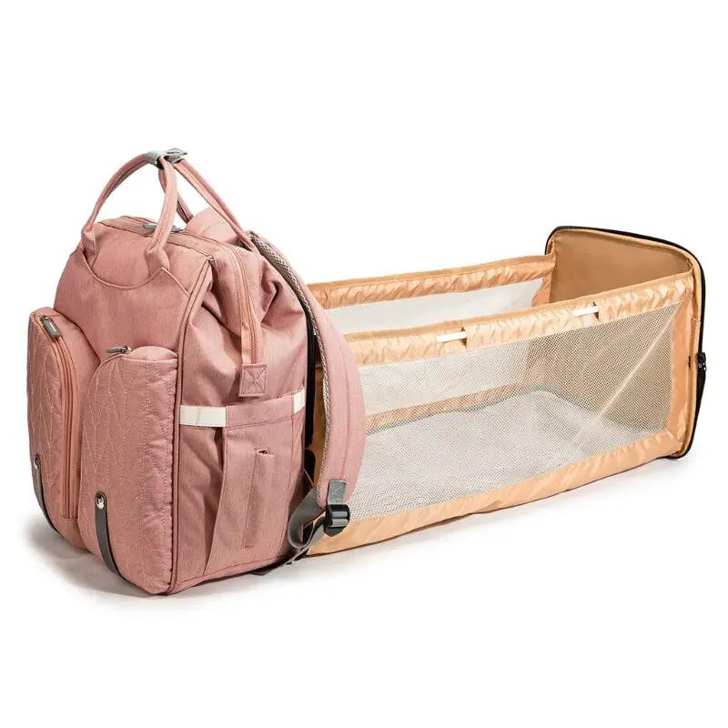 Baby Infant Nappy Changing Bag Portable Large Capacity Folding Crib Di