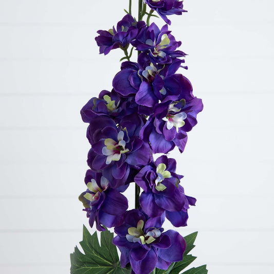 39" Artificial Delphinium Flower Stems- Set of 3 - Tampa Home & Garden Store