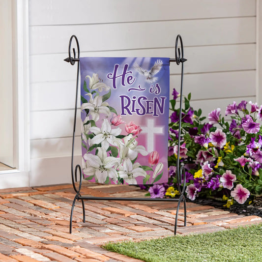 Risen Easter Dove Suede Garden Flag - Tampa Home & Garden Store