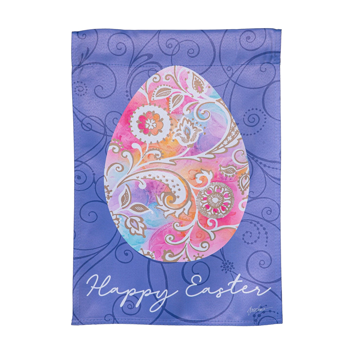 Rainbow Egg Suede Garden Flag purple paisley egg Evergreen Enterprises on Tampa Home & Garden Store