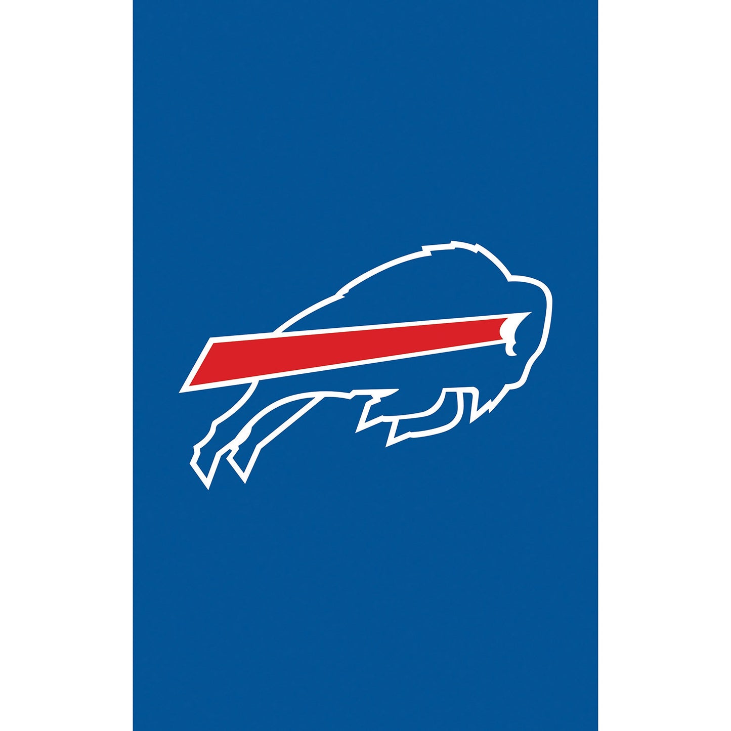 Buffalo Bills applique house flag with white buffalo outline and red accent on blue on Tampa Home & Garden Store