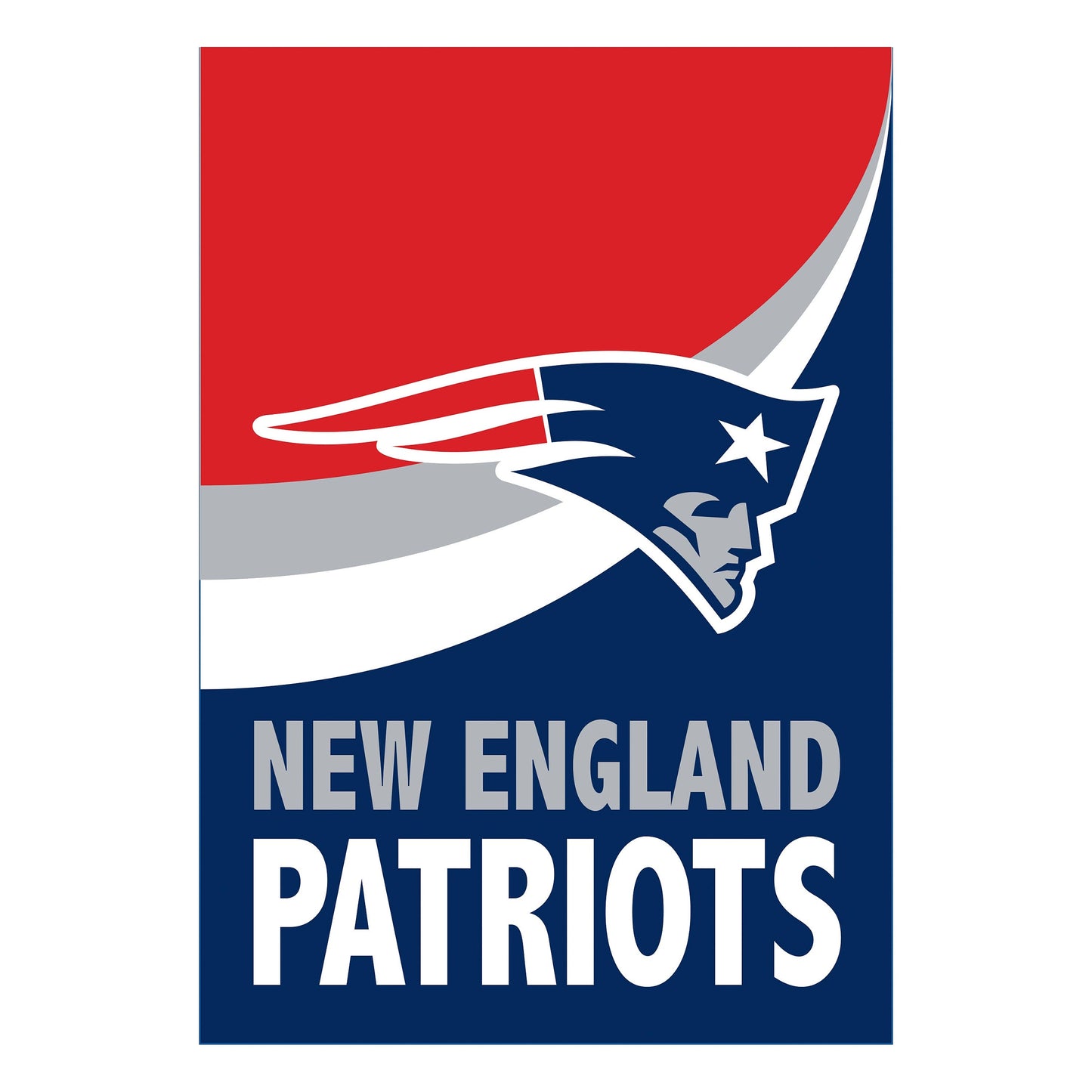 New England Patriots burlap flag GDN size by Evergreen Enterprises, flags & windsocks on Tampa Home & Garden Store