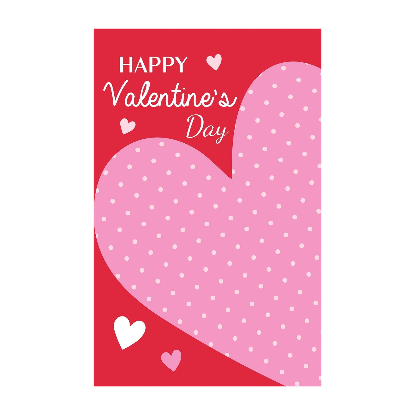 Applique house flag Happy Valentine's Day Evergreen Enterprises, red with pink hearts on Tampa Home & Garden Store