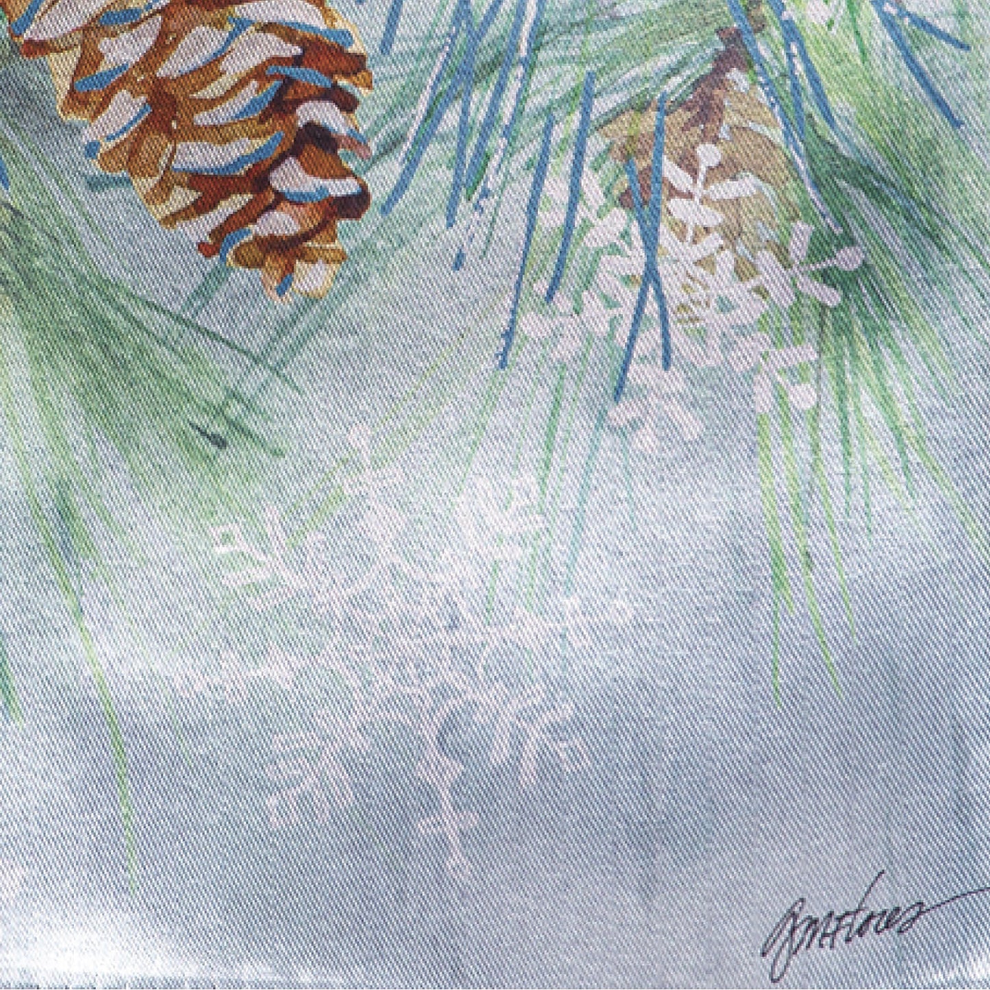 Winter Frost Lustre Garden Flag winter scene with blue accents by Evergreen Enterprises on Tampa Home & Garden Store