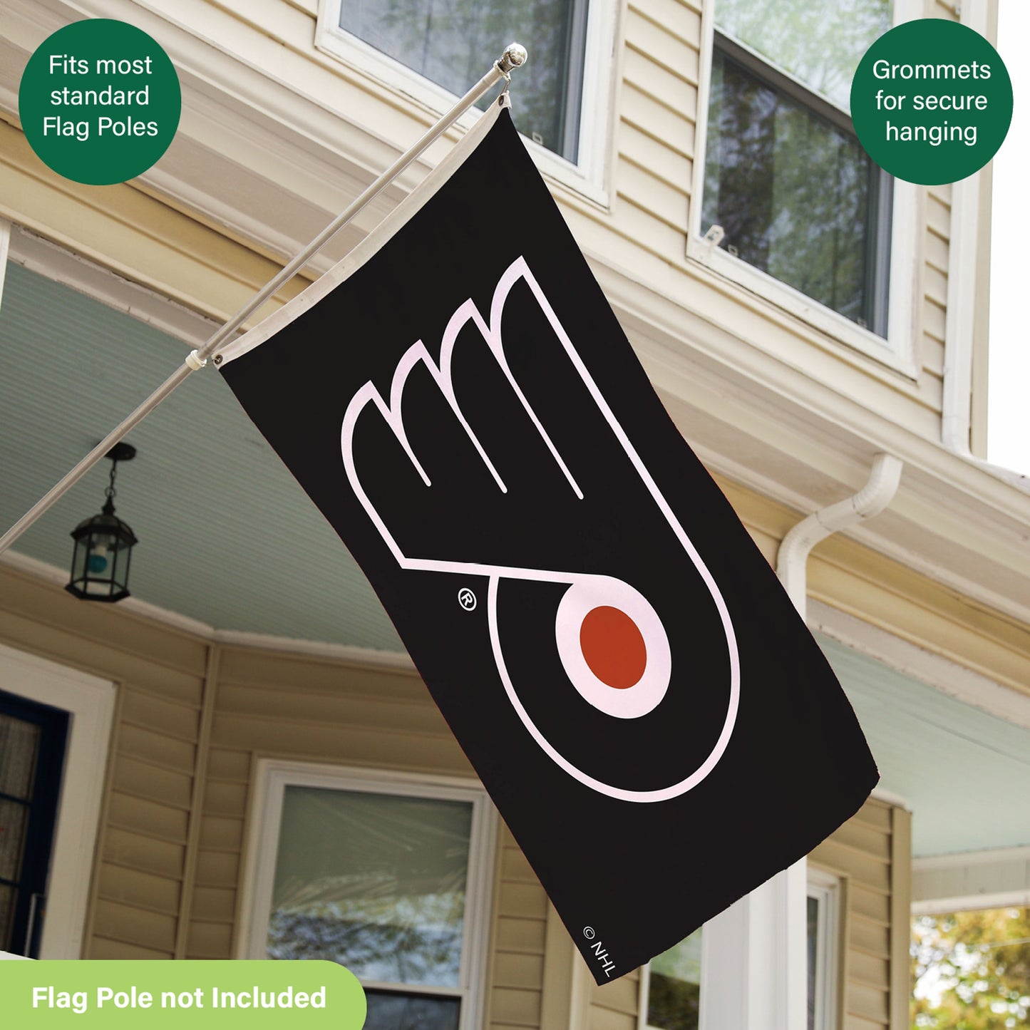 Philadelphia Flyers estate flag 3x5 ft single-sided with 2 grommets Evergreen Enterprises on Tampa Home & Garden Store