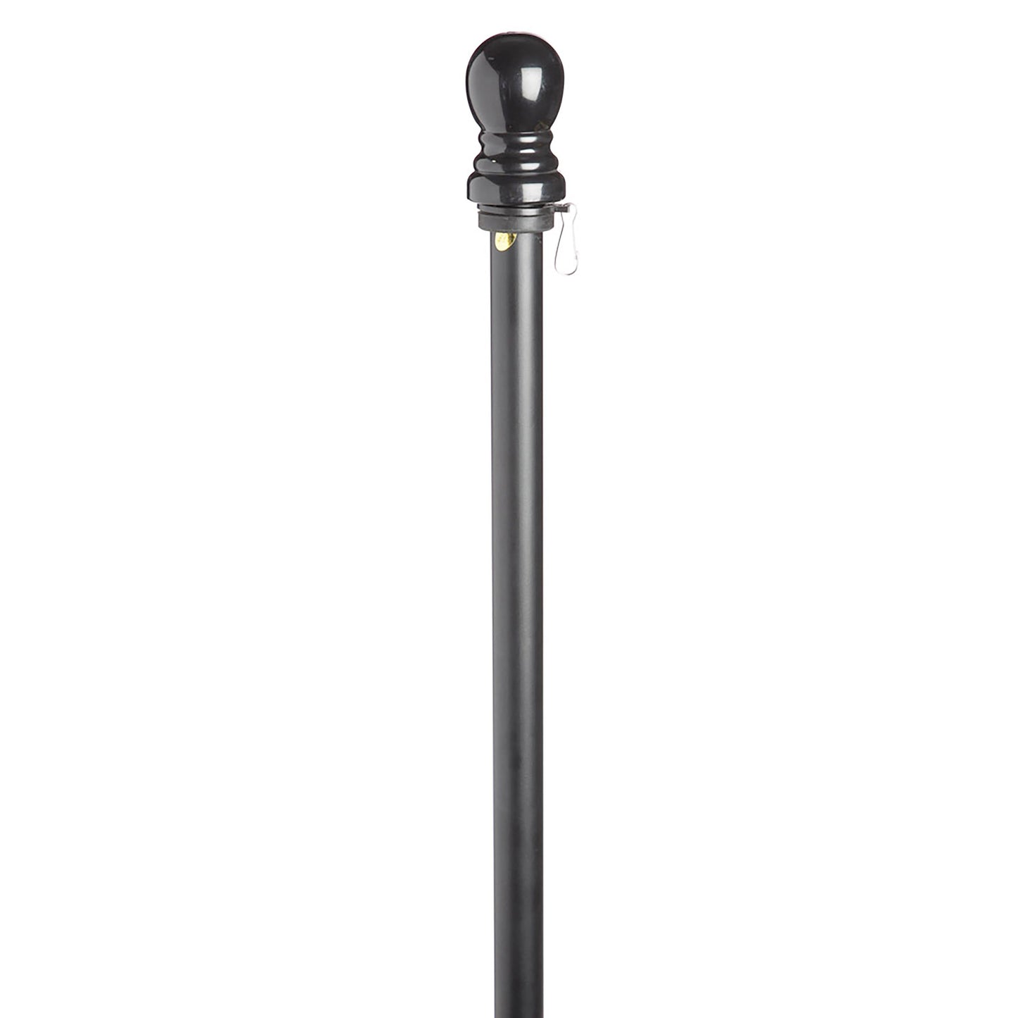Metal House Flag Pole with black ball finial on dark gray shaft on Tampa Home & Garden Store
