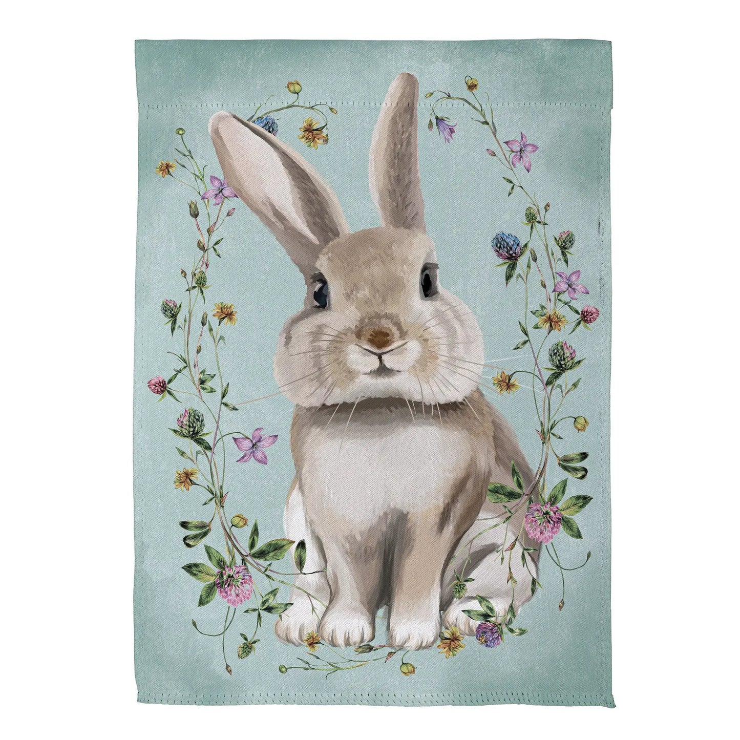 Vintage Floral Hare Suede House Flag - Tampa Home & Garden Store