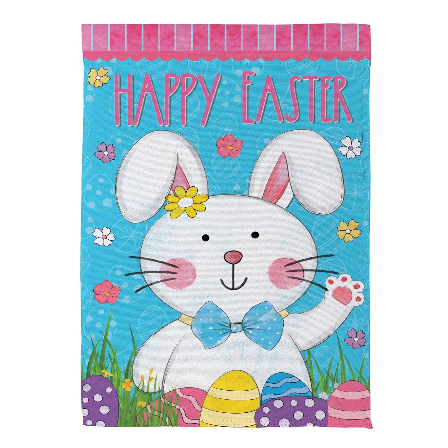 Bowtie Bunny Suede House Flag - Tampa Home & Garden Store