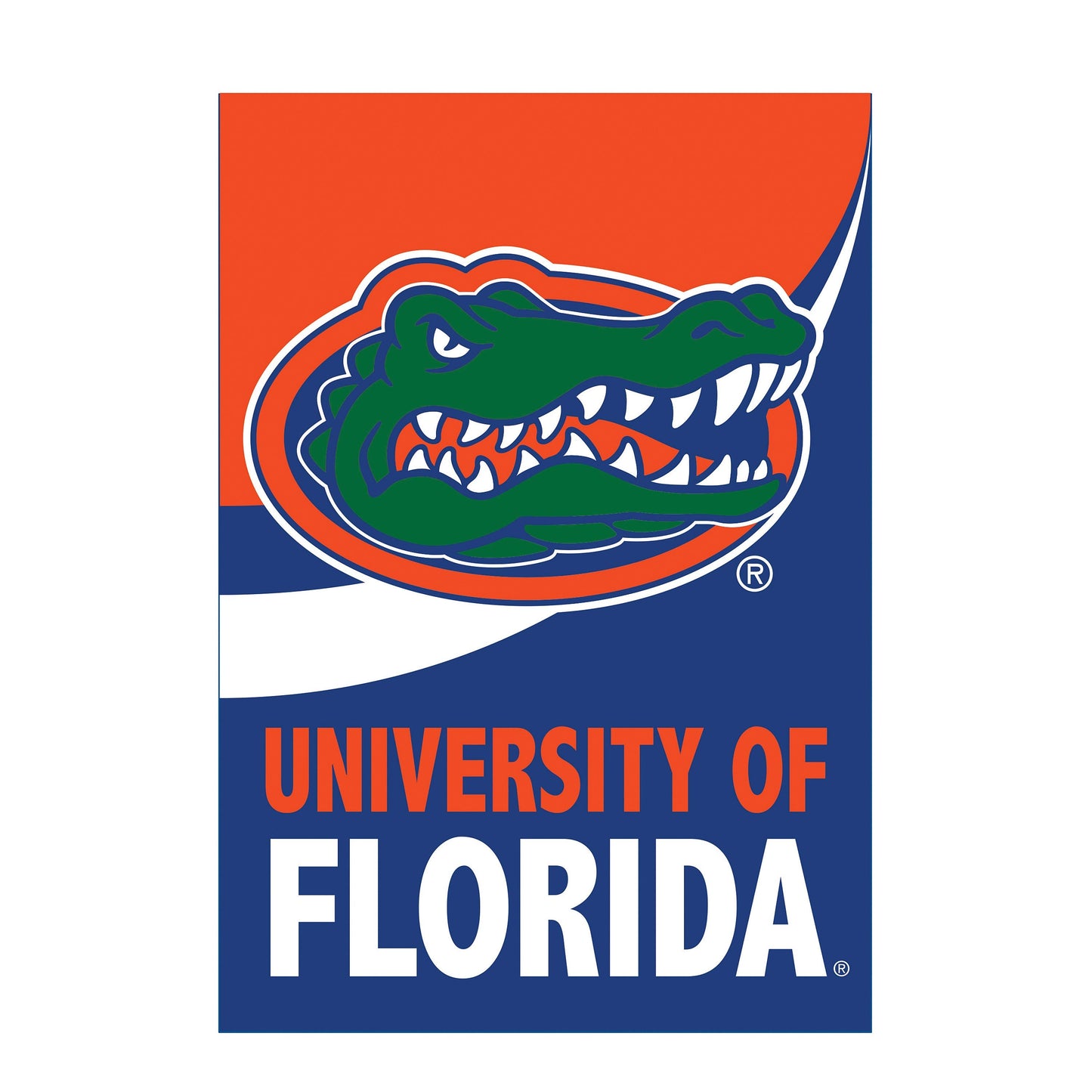 Burlap flag Florida Gators orange and blue by Evergreen Enterprises on Tampa Home & Garden Store