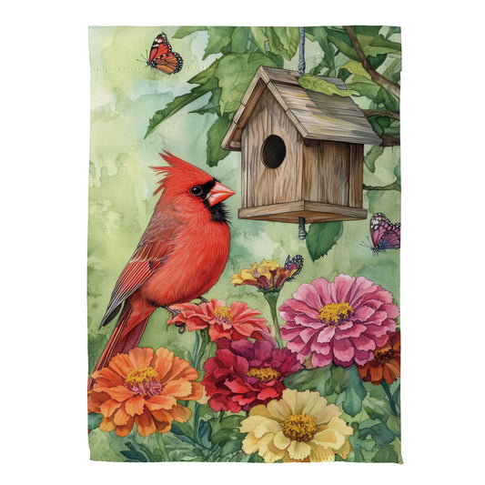 Bandera de casa de gamuza de la época cardenalicia de primavera