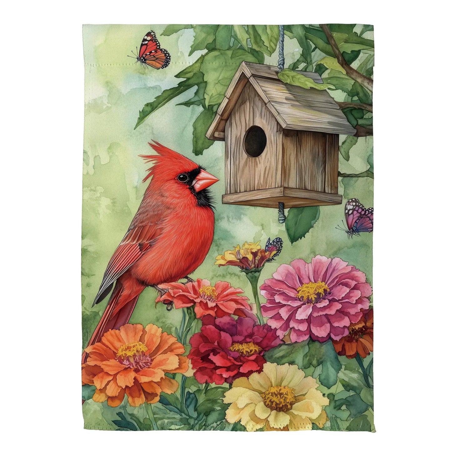 Bandera de casa de gamuza de la época cardenalicia de primavera