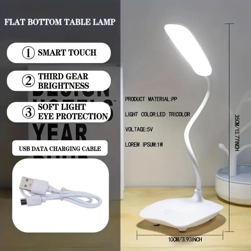 LED desk lamp Moktan Sabai with eye protection, touch dimmable, flat lamp, USB cable on Tampa Home & Garden Store