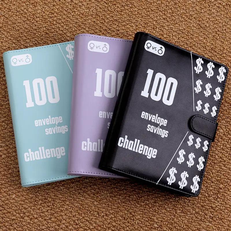 Couples 100 Envelope Challenge binders set of 3 in mint lavender black on Tampa Home & Garden Store