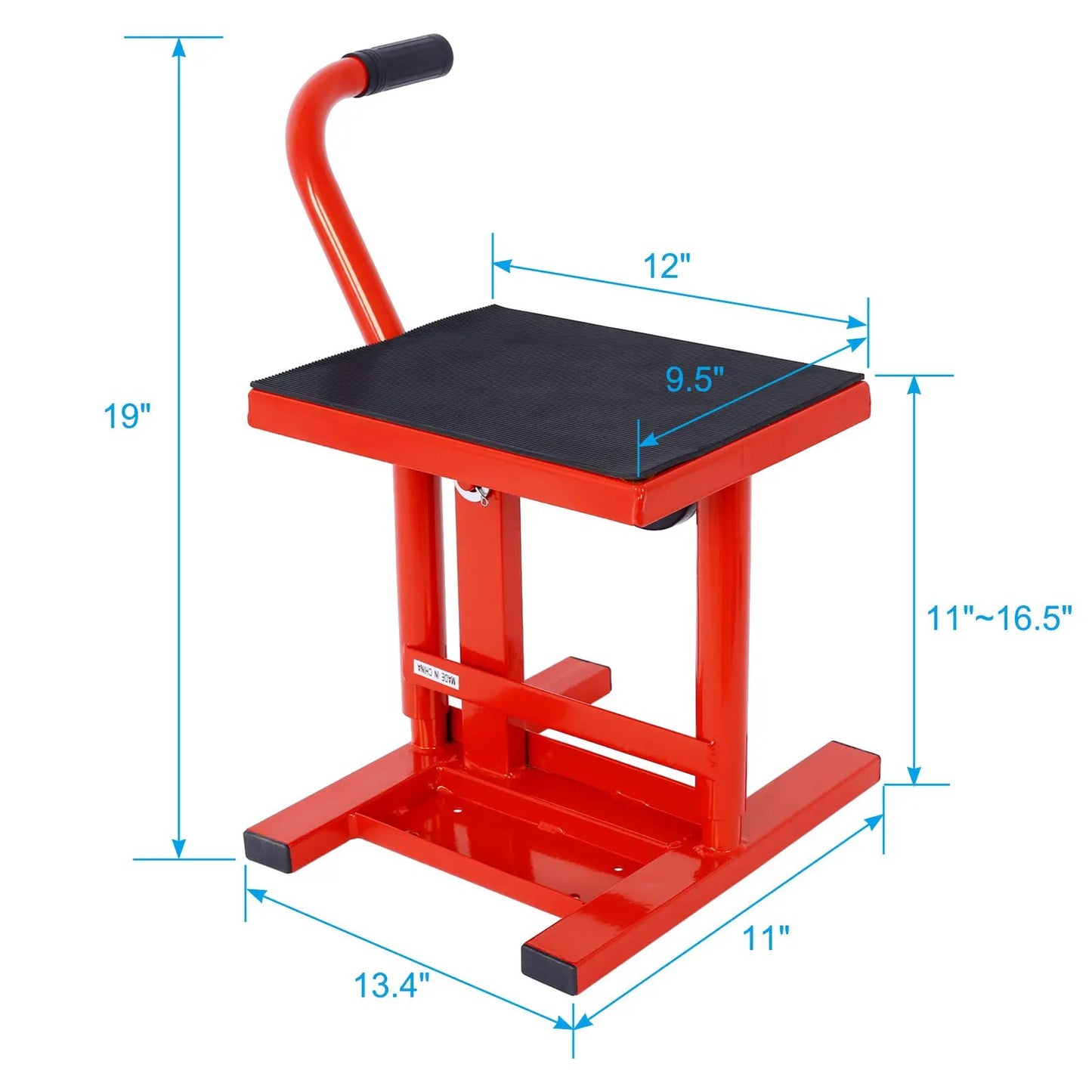 Soportes y Elevadores para Motocicletas de Motocross, Soporte de Gato de Acero con Altura Ajustable de 11" a 16.5", Capacidad de Carga de 330 LBS, Acero de Alta Resistencia