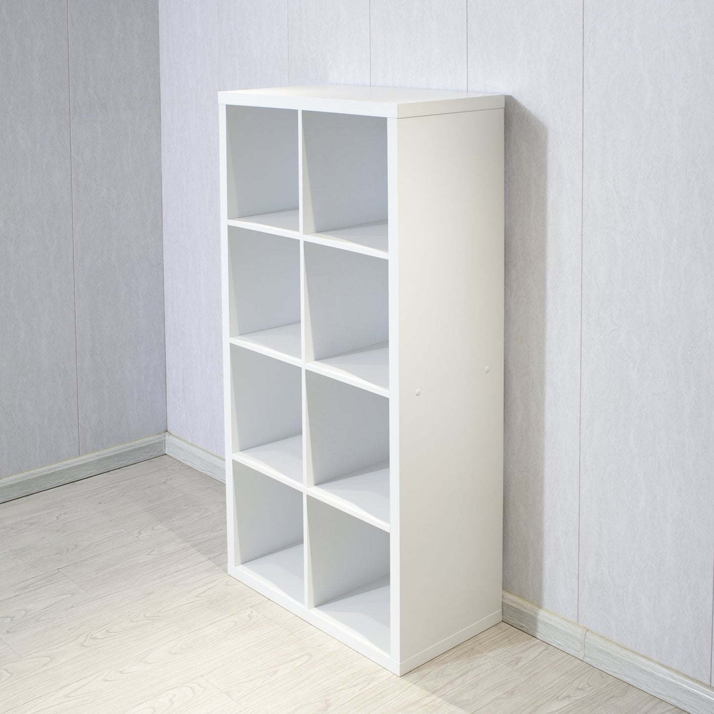 Smart Cube 8-Cube Organizer Storage with Opened Back Shelves 2 X 4 Cube Bookcase Book Shleves for Home Office (White) - Tampa Home & Garden Store