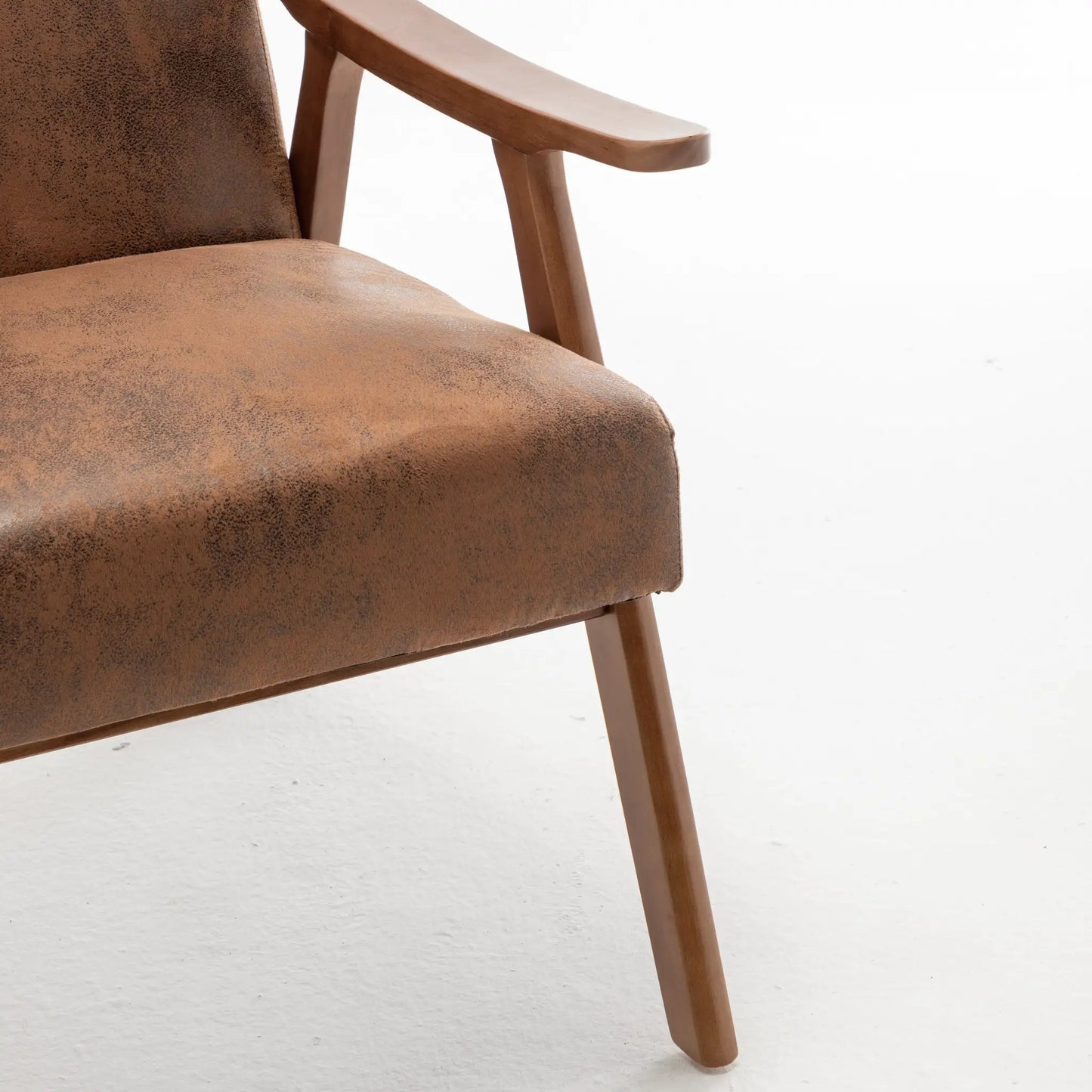 Mid-Century Modern Chair With Solid Wood Frame
