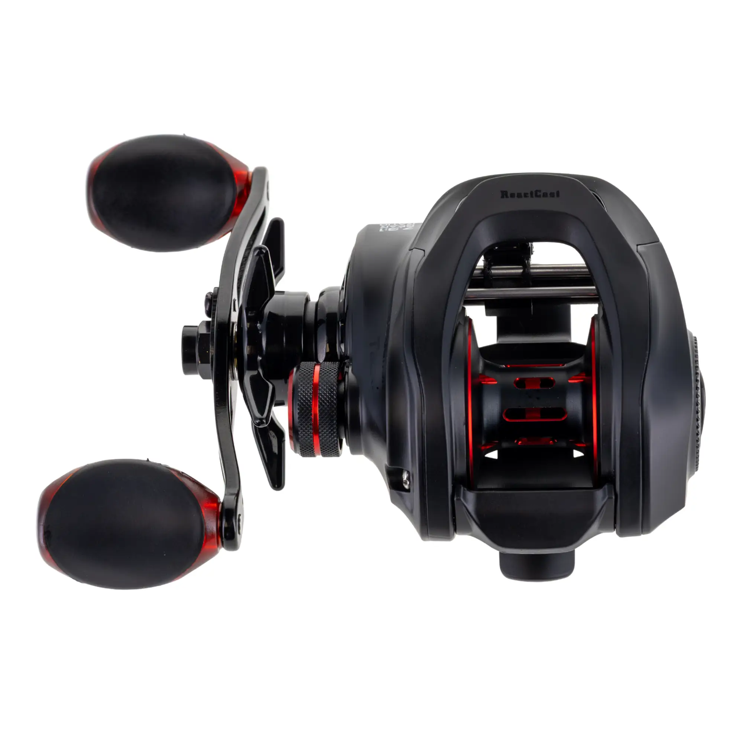 Reaction Tackle ReactCast baitcasting reel in black with red accents, 7.3:1 gear ratio on Tampa Home & Garden Store