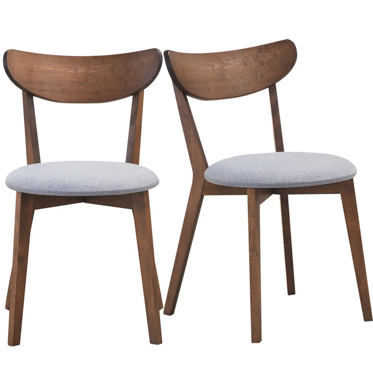 Set of 2 Dining Chairs Upholstered Curved Back Side - Tampa Home & Garden Store