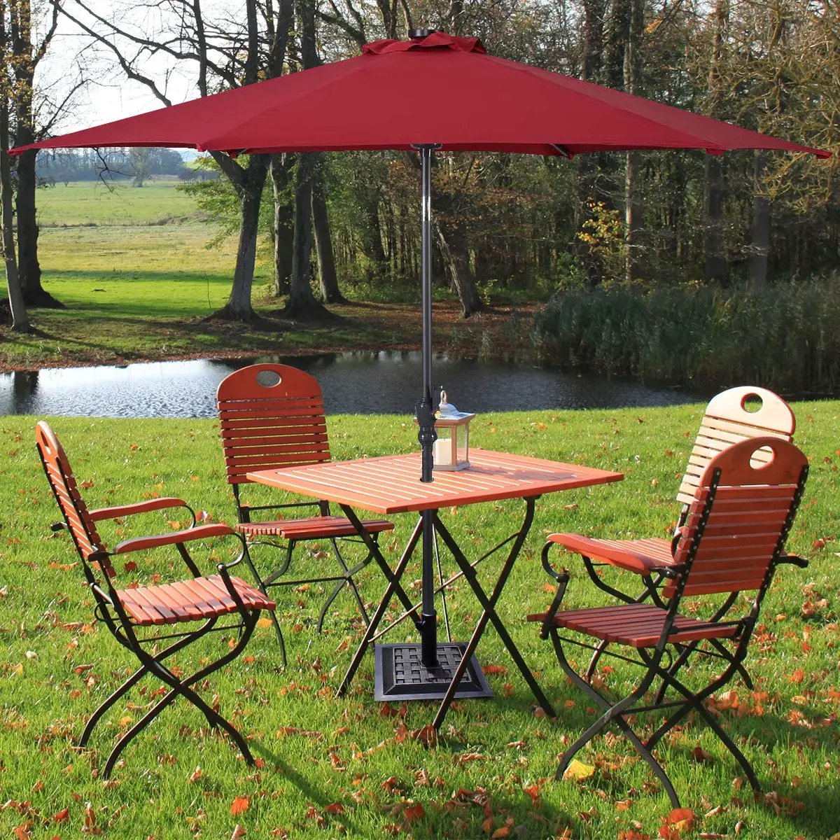 17.5 Inch Heavy Duty Square Umbrella Base Stand of 30 lbs for Outdoor - Tampa Home & Garden Store