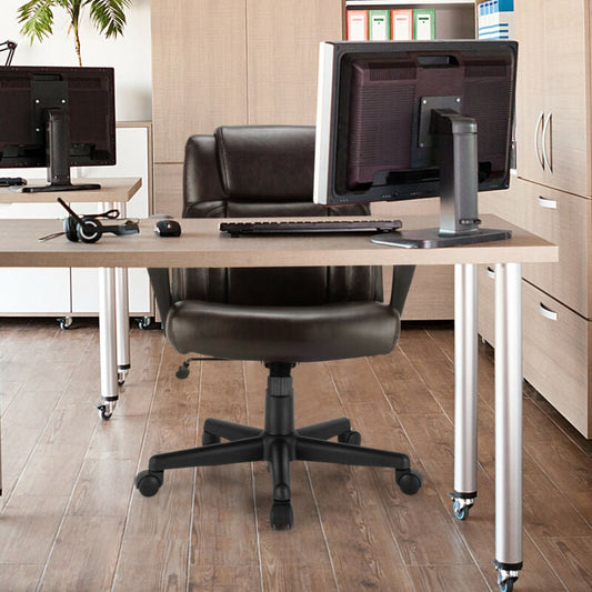 Adjustable Leather Executive Office Chair Computer Desk Chair with Armrest - Tampa Home & Garden Store