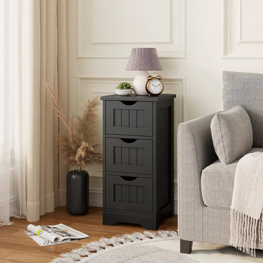 Bathroom Floor Freestanding Storage Drawers 3-drawer dark gray cabinet DirectDeals on Tampa Home & Garden Store
