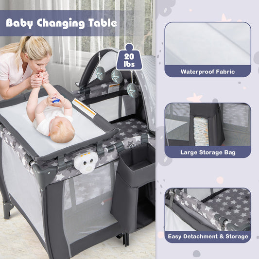 Portable Baby Nursery Center 4-in-1 Portable Travel Crib - Tampa Home & Garden Store