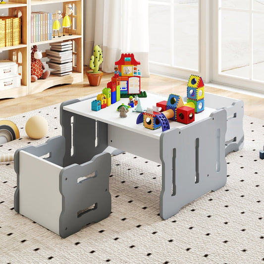 3-Piese Toddler Set with 2 Stools and Activity Table - Tampa Home & Garden Store